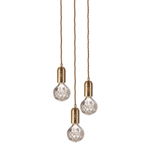 Lee Broom Crystal Bulb Pendel 3 Stk Transparent/Messing
