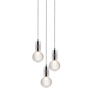 Lee Broom Crystal Bulb Pendel 3 Stk Mattiert/Chrom