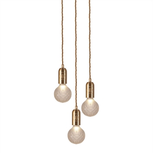 Lee Broom Crystal Bulb Pendel 3 Stk Mattiert/Messing