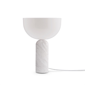 NEW WORKS Kizu Tischlampe Weiß Marmor Klein
