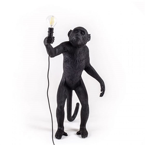 Seletti Monkey Standing Tischlampe Schwarz Außen