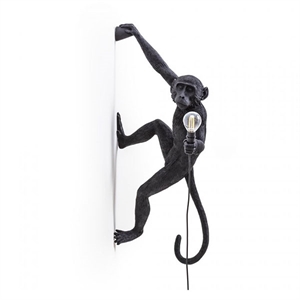 Seletti Monkey Hanging Right Wandlampe Schwarz Außenbereich