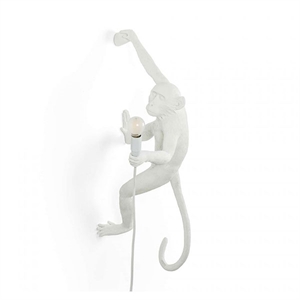 Seletti Monkey Hanging Right Wandlampe Weiß