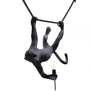 Seletti Monkey Swing Pendelleuchte Schwarz Außenbereich