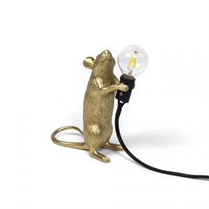 Seletti Mouse Step Standing Tischlampe Gold