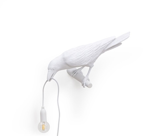 Seletti Bird Looking Left Wandlampe Weiß Außenbereich