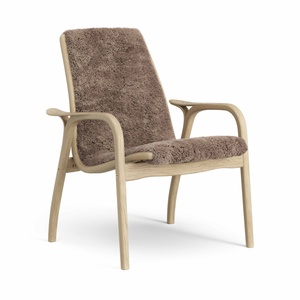 Swedese Laminat-Sessel Eichenfurnier/Sahara/Schaffell
