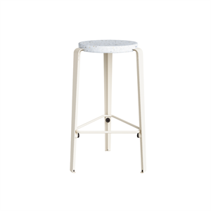 TipToe MI LOU Hocker Recycling-Kunststoff Weiß/Cremeweiß