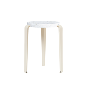 TipToe LOU Hocker Recycling-Kunststoff Weiß/Cremeweiß