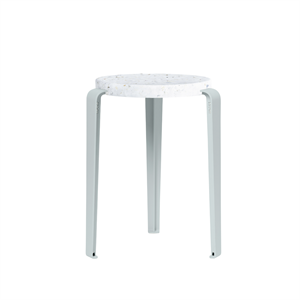 TipToe LOU Hocker Recycling-Kunststoff Weiß/Blassblau