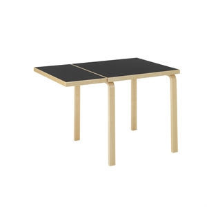 artek Aalto DL81C Esstisch mit Klapptisch, Schwarz