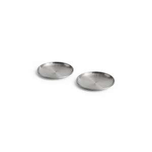 HAY Outdoor Marktteller-Set, 2er-Set , Klein, Silber