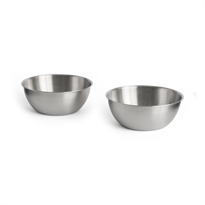HAY Outdoor Marktschalen-Set, 2er-Pack , Klein, Silber