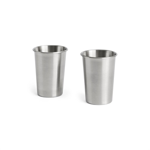 HAY Outdoor Marktbecher-Set, 2er-Set, Mittel, Silber