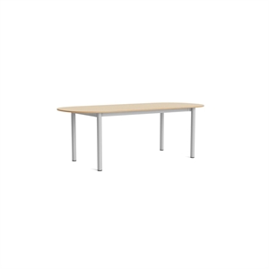 HAY Annex Länglicher Esstisch L220 Lackierte Eiche/ Aluminium