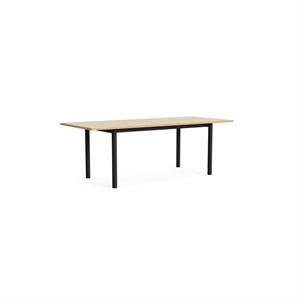 HAY Annex Overhang Esstisch L220 Dunkelgrau/Lackierte Eiche