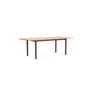 HAY Annex Overhang Esstisch L220 Lackierte Eiche/Scheunenrot