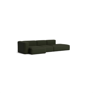 HAY Mags Soft 3-Sitzer Sofa Kombination 4 Links Maglia Dunkelgrün