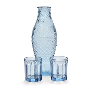 Serax Fisch & Fischkaraffe & 2 Gläser M Blau