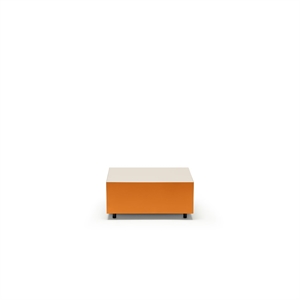 Established & Sons Bloc Couchtisch mit Schublade L64 Grau/Gebranntes Orange/Blassgrau