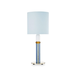Design by Us Carnival No. 1 Tischlampe Hellblau/ Braun/ Weiß
