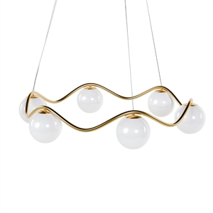 Rebello Decor Circle Of Life Pendelleuchte Ø91 Klar Leitung Ø15 Kugeln