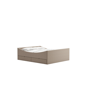 Rye Sleep Gebogenes Bettgestell mit 4 Schubladen 140x210 Dunkelbraun
