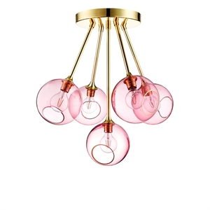 Design by Us Ballroom Molecule Deckenleuchte Pink/Gold