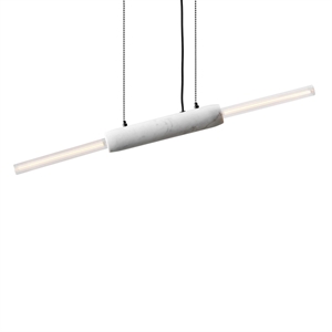 Design By Us Limbo Pendelleuchte Carrara-Marmor/ Weiß