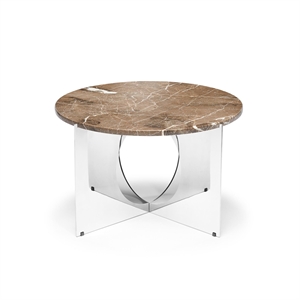 Design By Us This Is Art Couchtisch Chrom/ Grau Marmor