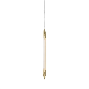 DCWéditions ORG Vertikale Pendelleuchte 2000 Messing/Opal