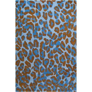 Decotique Leoparden-Teppich 180x270 cm Blau