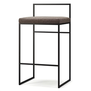 Department Barhocker mit Rückenlehne 80 cm Schwarz/Coastal Shale
