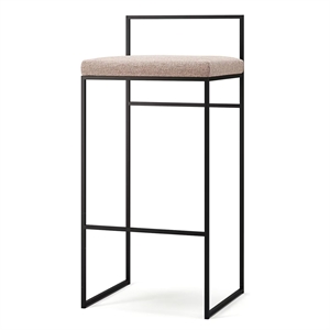 Department Barhocker mit Rückenlehne 90 cm Schwarz/Blassrosa