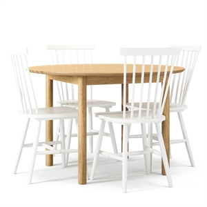 Department Wood Esstisch-Set Eiche/ Weiß