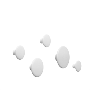 Muuto Dots Kleiderbügel Holz Weiß 5 Stk.