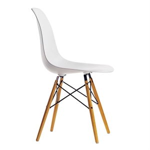Vitra Eames Plastic DSW Dining Chair Weiß/ Goldahorn