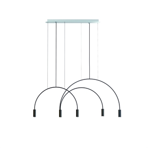 Estiluz Volta 5 Pendelleuchte 2700K Schwarz