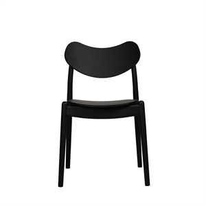 Ro Collection Hybrid Esszimmerstuhl, schwarz lackierte Buche