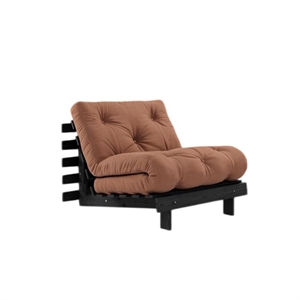 Karup Roots Schlafsofa mit Matratze 90x200 Schwarz Nacht/Tonbraun