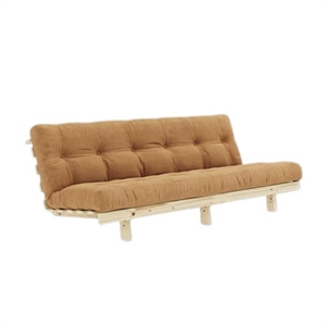 Karup Lean Schlafsofa mit Alpha Matratze 130x200 Fudge Brown/Raw