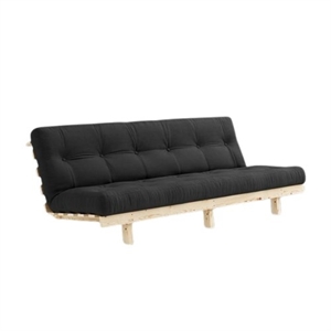 Karup Lean Schlafsofa mit Alpha Matratze 130x200 Dunkelgrau/Roh