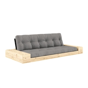 Karup Base Schlafsofa mit Seitenkasten und 5-lagiger Matratze Schwarz/Grau