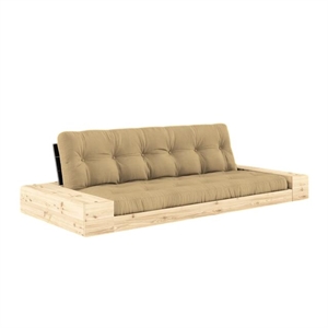 Karup Base Schlafsofa mit Seitenkasten und 5-lagiger Matratze Schwarz/Beige