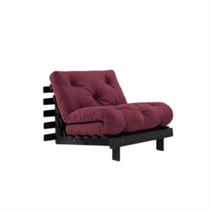 Karup Roots Schlafsofa mit Matratze 90x200 Schwarz/Bordeaux