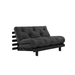 Karup Roots Schlafsofa mit Roots Matratze 140x200 Dunkelgrau/Schwarz Lackiert