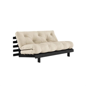 Karup Roots Schlafsofa mit Roots Matratze 160x200 Beige/ Schwarz Lackiert