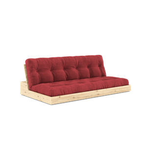 Karup Design Lampensockel Schlafsofa mit 5-Lagen-Matratze, Klar/ Rubinrot