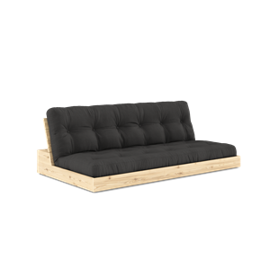 Karup Design Lampensockel Schlafsofa mit 5-Lagen-Matratze, Klar/ Dunkelgrau