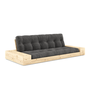 Karup Design Lampensockel Schlafsofa mit Seitenkasten und 5-lagiger Matratze, Klar/ Anthrazit